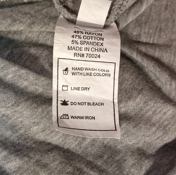 Mododoc Gray Rayon Blend Shift Dress 3/4 Sleeve, Small - Picture 5 of 7